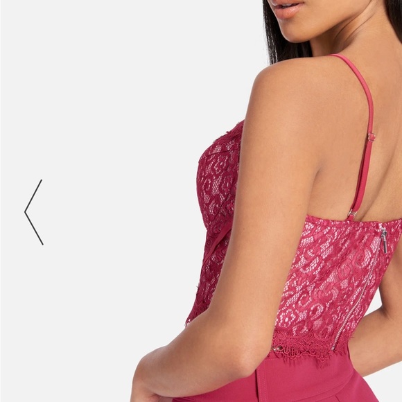 Bebe 2 COLOR SCALLOP CORDED LACE BUSTIER size 8 - Picture 2 of 7